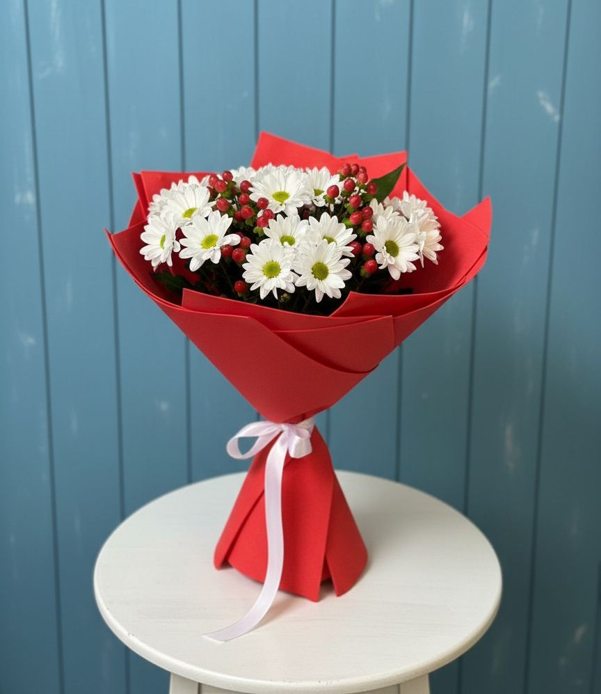 Букет цветов из: Хризантемы в Талакан