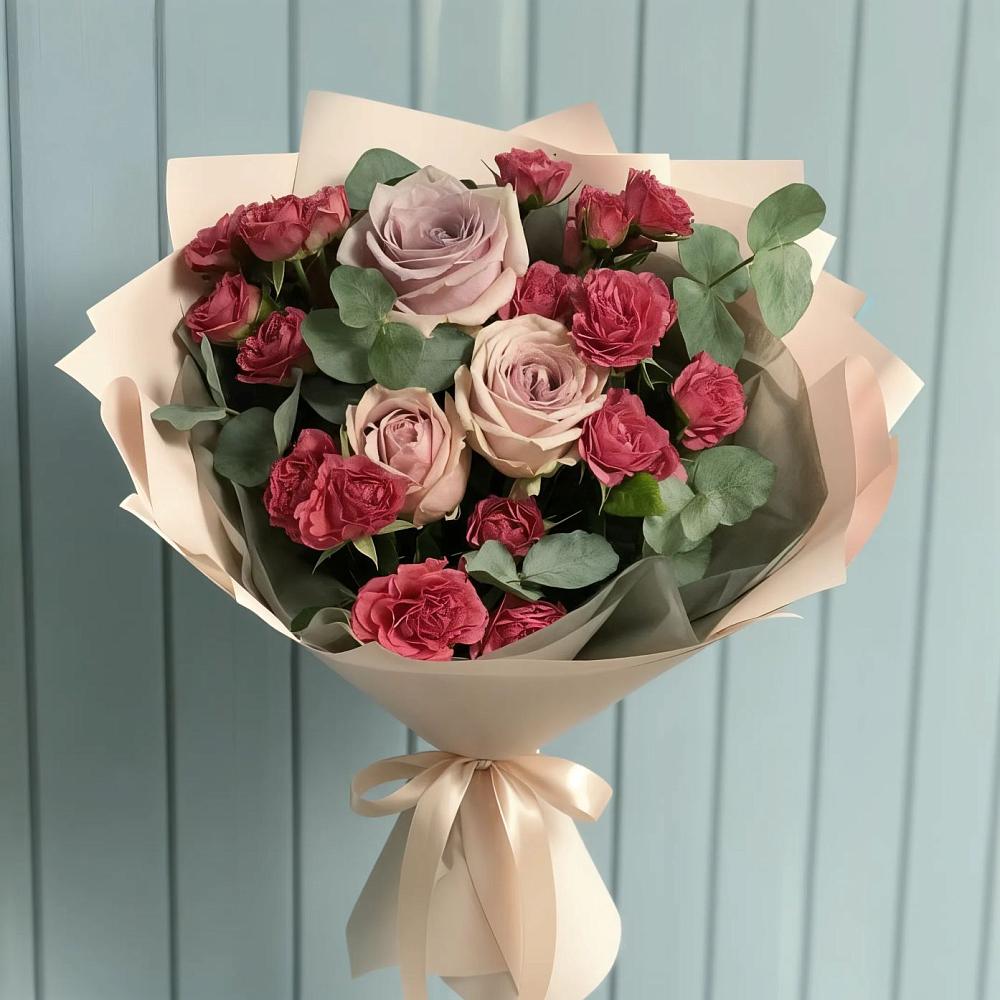 Букет цветов из: Гвоздики и Розы в Талакан