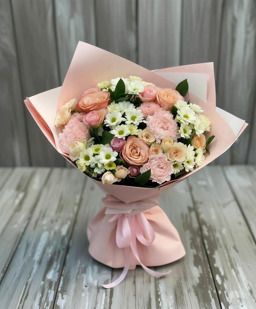 Букет цветов из: Гвоздики, Розы и Хризантемы в Талакан