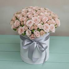 Цветочная композиция из Розы в шляпной коробке в Талакан