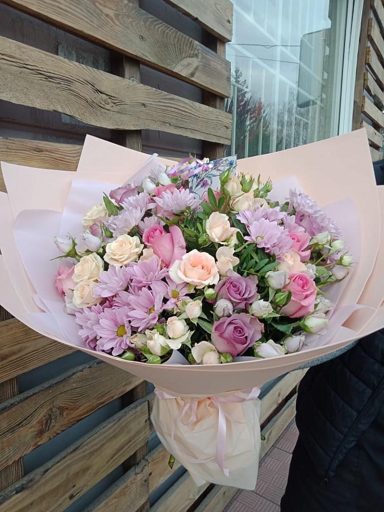 Букет цветов из: Розы и Хризантемы в Талакан