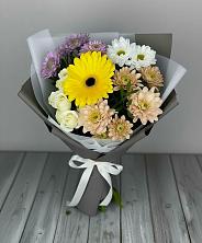 Букет цветов из:  Розы, Герберы и Хризантемы в Талакан