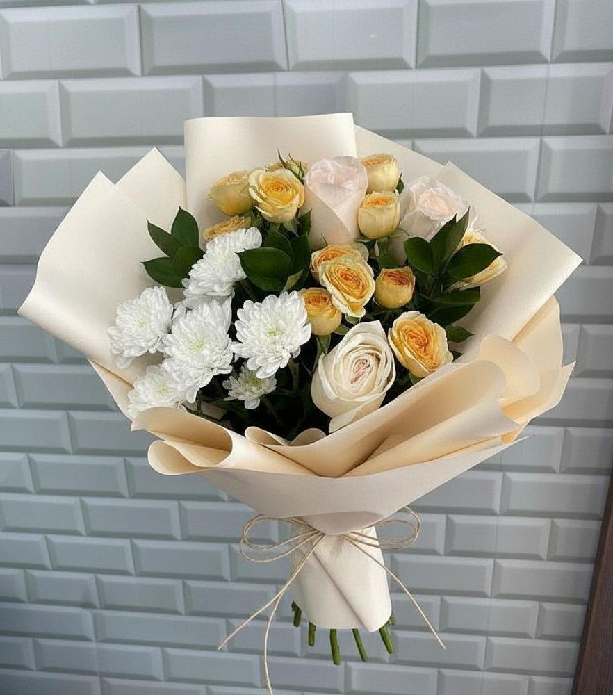 Букет цветов из: Розы и Хризантемы в Талакан