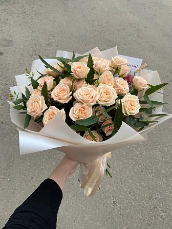 Букет Кремовые розы Латте в Талакан