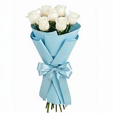 Букет 7 белых роз Проуд #REPLACE_PRED# Талакан