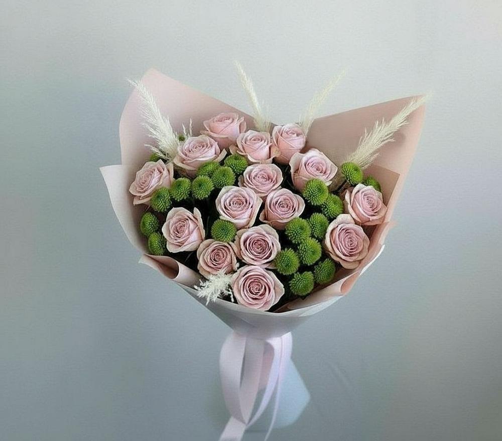 Букет цветов из: Розы и Хризантемы в Талакан