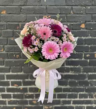 Букет цветов из:  Герберы и Хризантемы #REPLACE_PRED# Талакан
