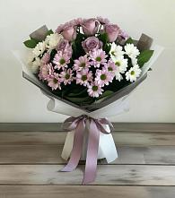 Букет цветов из:  Хризантемы и Розы в Талакан