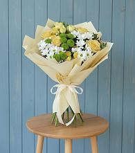 Букет цветов из:  Хризантемы и Розы #REPLACE_PRED# Талакан