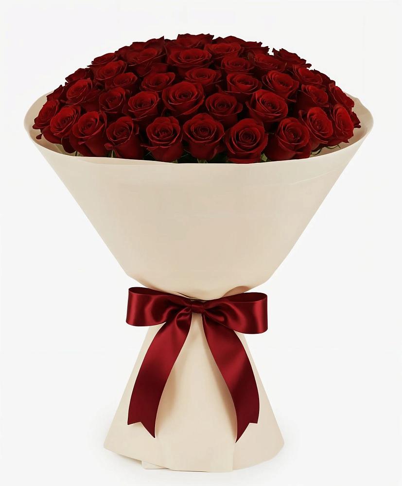 Букет 101 Бордовая роза Блэк Бакарра в Талакан