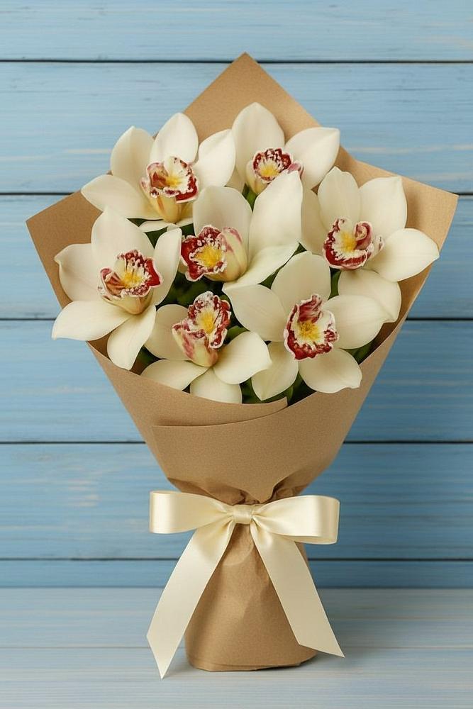 Букет цветов из: Орхидеи и Розы в Талакан