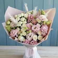 Букет цветов из:  Альстромерии и Розы в Талакан